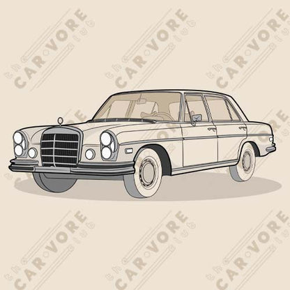 1972 Mercedes 280 SE Front Side Heather Dust Unisex T-Shirt