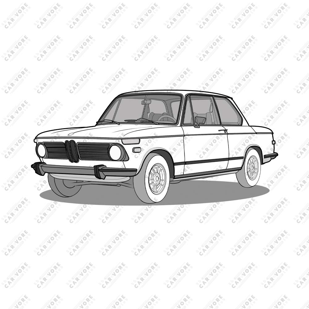 1973 BMW 2002 Front Side Unisex T-Shirt (3 Colors Available)