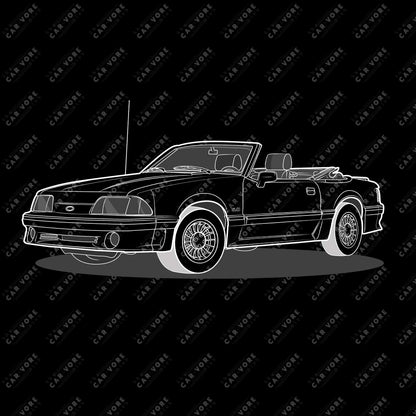 1989 Ford Mustang Convertible 5.0 Front Side Unisex Sweatshirt