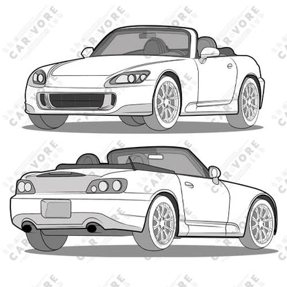 2007 Honda S2000 Double Sided Unisex T-Shirt (3 Colors Available)