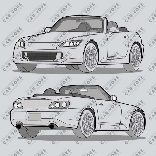 2007 Honda S2000 Double Sided Unisex T-Shirt (3 Colors Available)