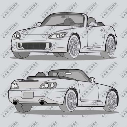 2007 Honda S2000 Double Sided Unisex T-Shirt (3 Colors Available)