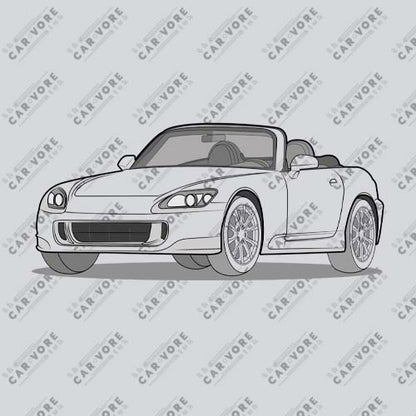 2007 Honda S2000 Front Side Unisex T-Shirt (3 Colors Available)