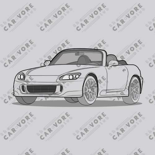 2007 Honda S2000 Front Side Unisex Sweatshirt (2 Colors Available)