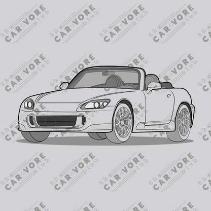 2007 Honda S2000 Front Side Unisex Sweatshirt (2 Colors Available)