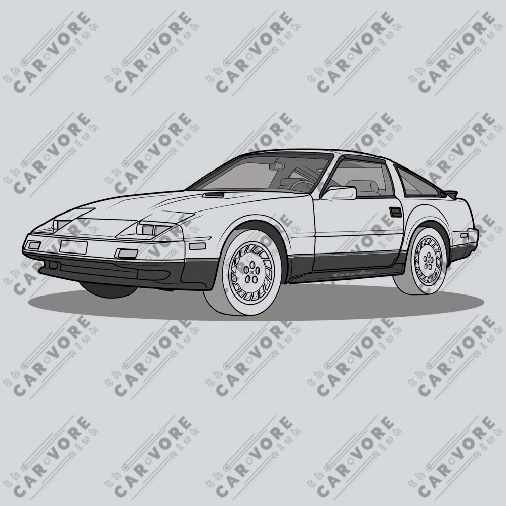 1984 Datsun Nissan 300ZX Turbo Front Side Unisex Sweatshirt (2 Colors Available)