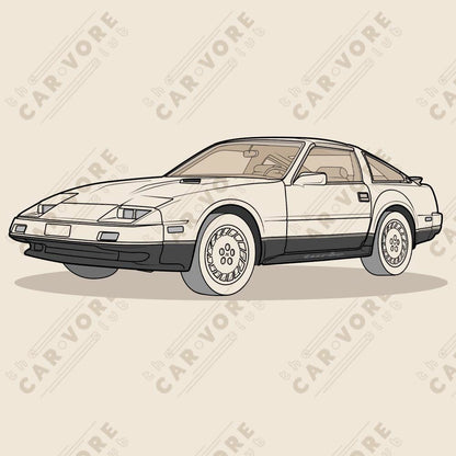 1984 Datsun Nissan 300ZX Turbo Front Side Heather Dust Unisex T-Shirt