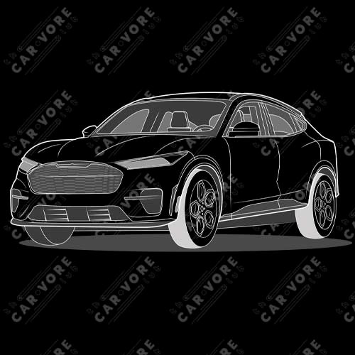 2021 Ford Mustang Mach-E GT Front Side Unisex T-Shirt (3 Colors Available)
