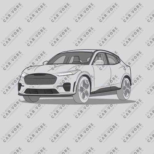 2021 Ford Mustang Mach-E GT Front Side Unisex T-Shirt (3 Colors Available)
