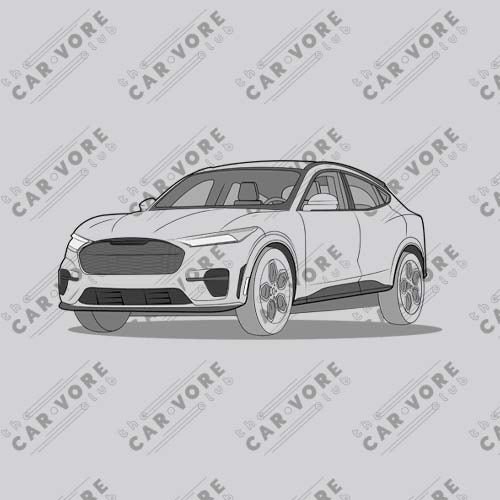 2021 Ford Mustang Mach-E GT Front Side Unisex Sweatshirt (2 Colors Available)