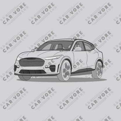 2021 Ford Mustang Mach-E GT Front Side Unisex Sweatshirt (2 Colors Available)