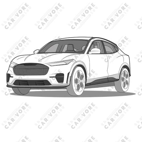 2021 Ford Mustang Mach-E GT Front Side Unisex T-Shirt (3 Colors Available)