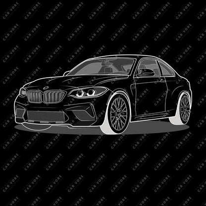 2020 BMW M2 F87 Coupe Front Side Unisex Sweatshirt (2 Colors Available)