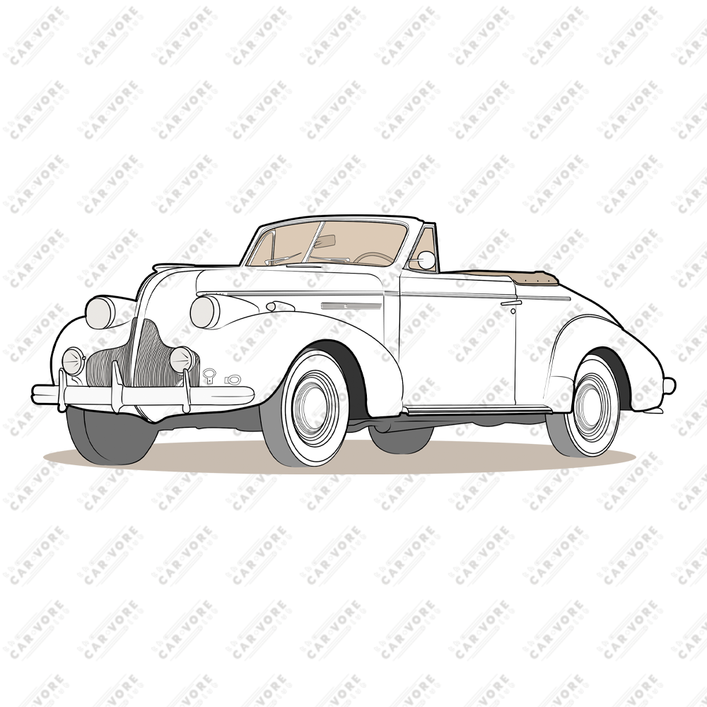1939 Buick Special 46C Convertible Front Side Unisex T-Shirt (3 Colors Available)