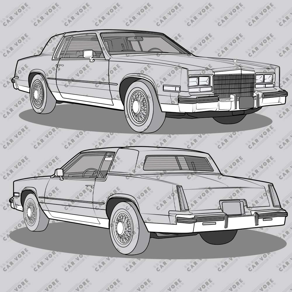 1985 Cadillac Eldorado Double Sided Unisex Sweatshirt (2 Colors Available)