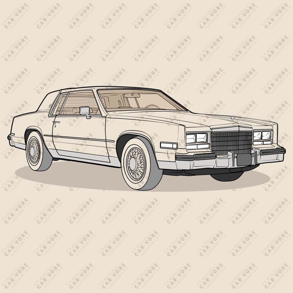 1985 Cadillac Eldorado Front Side Heather Dust Unisex T-Shirt