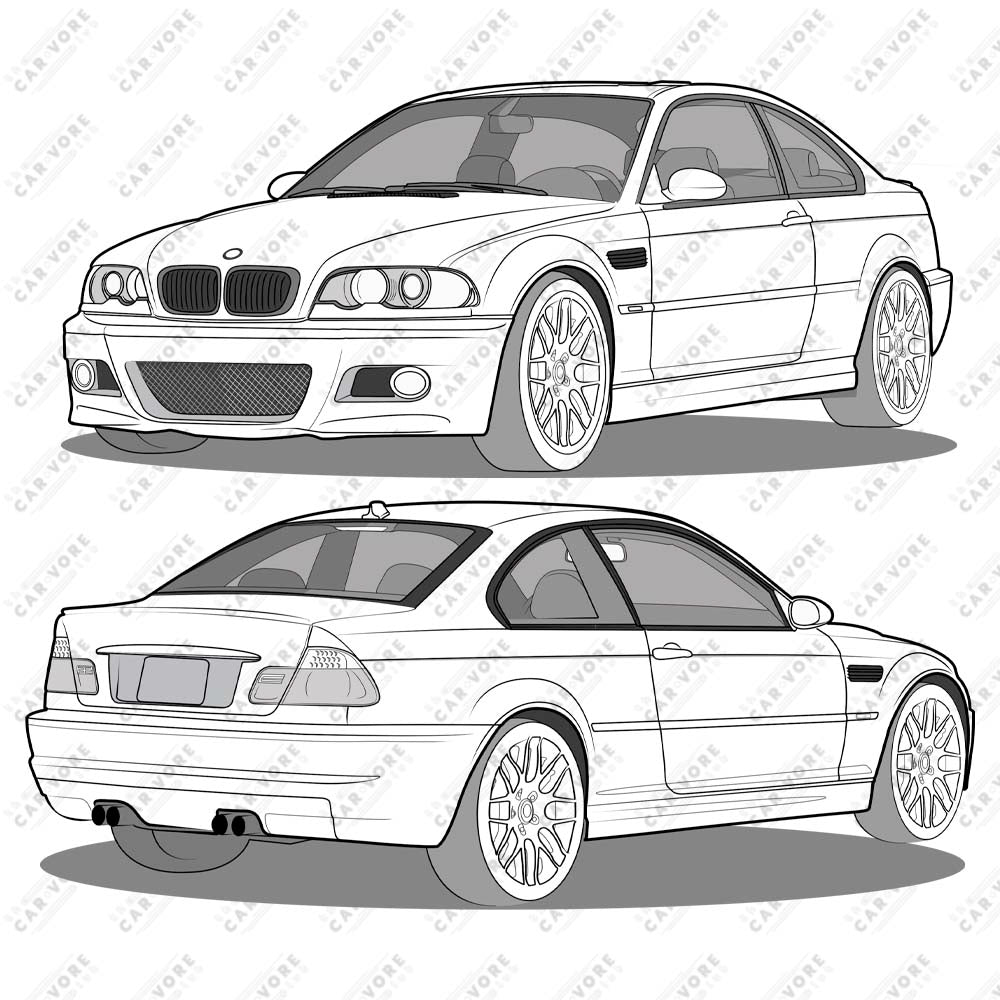 2006 BMW E46 M3 Coupe Double Sided 11 oz. Mug