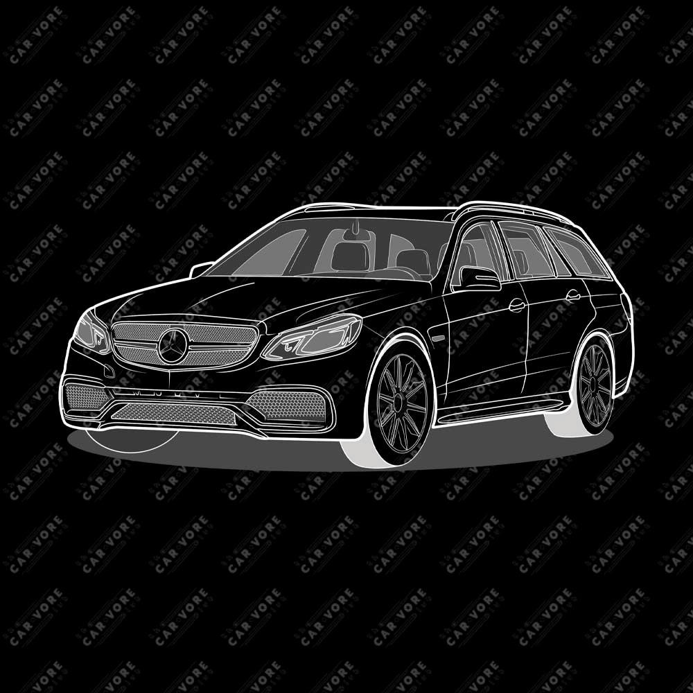  2016 Mercedes E63 AMG S Wagon W212 Front Side Unisex T-Shirt (3 Colors Available)