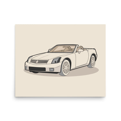 2006 XLR Front View Poster For Cadillac Enthusiasts (3 Sizes Available)