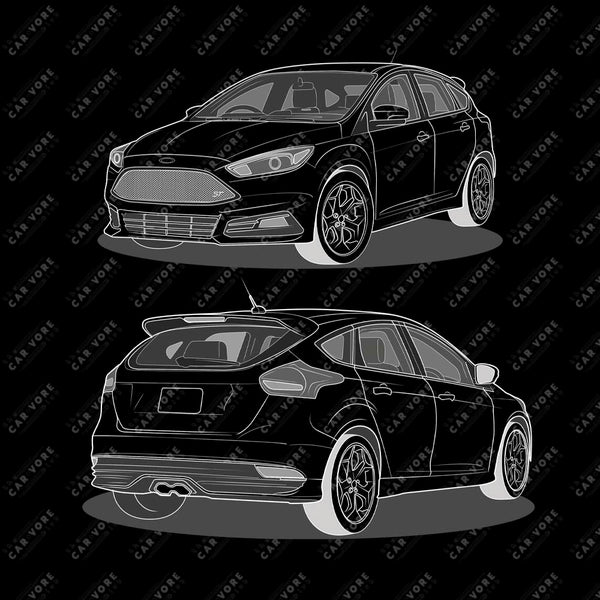 2017 Ford Focus ST Mk3 Right Hand Drive Double Sided Unisex