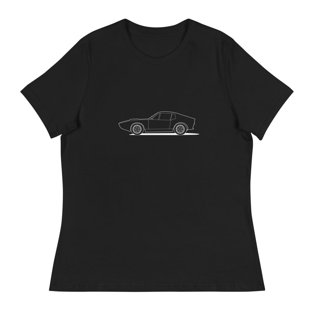 Saab Sonett Outline Women's Relaxed Black T-Shirt