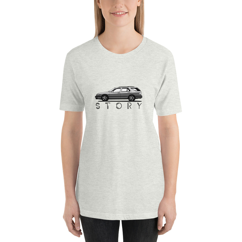 Saab 9-5 Wagon Sport Combi Wagon Story White Unisex T-shirt