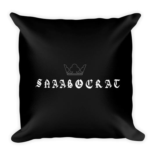 Snaabocrat Basic Black Saab 18 x 18 Throw Pillow