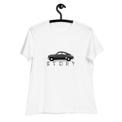 Saab 93 Story Women's Relaxed White T-Shirt
