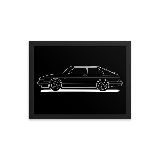 Saab 900 SPG 12 in. x 16 in. Framed Poster