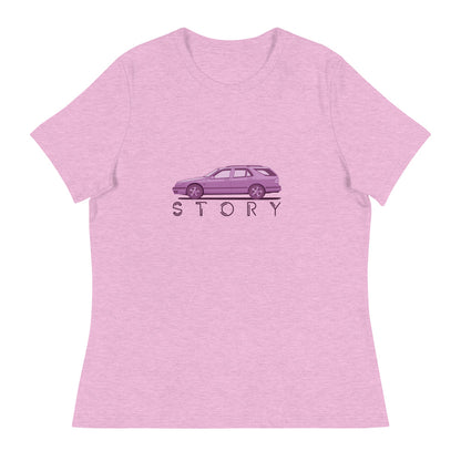 Saab Story 9-5 Wagon Women's Relaxed Lilac T-Shirt