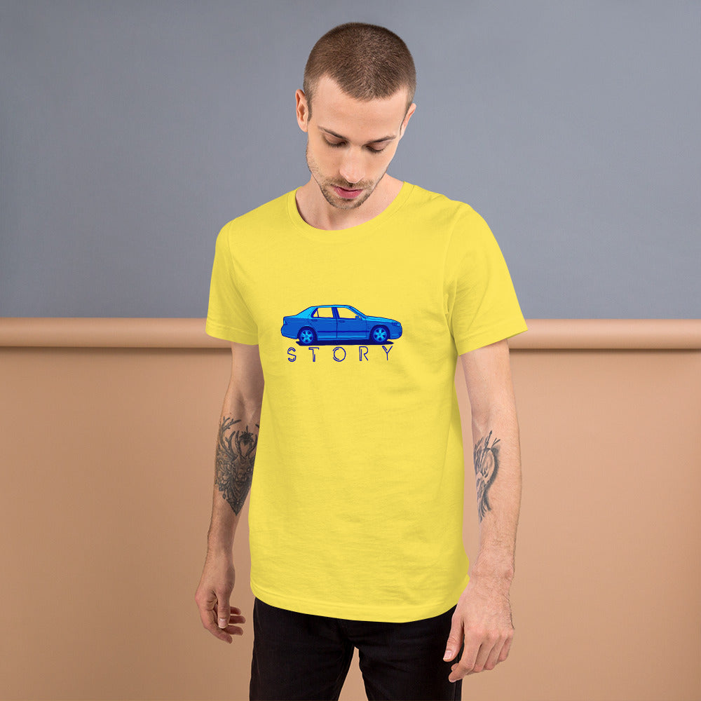 Saab Story 9-5 Sedan Yellow Unisex T-Shirt