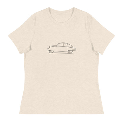 Saab Ursaab Outline Women's Relaxed Beige T-Shirt