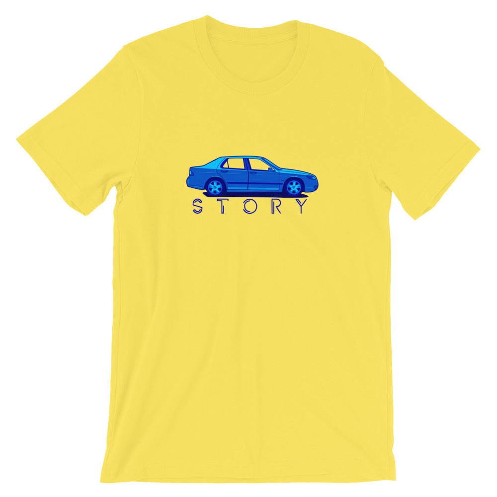 Saab Story 9-5 Sedan Yellow Unisex T-Shirt