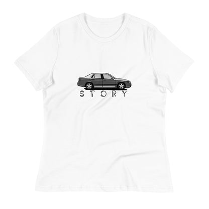 Saab Story 9-5 Sedan Women's Relaxed White T-Shirt