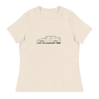 Saab Viggen Outline Women's Relaxed Beige T-Shirt