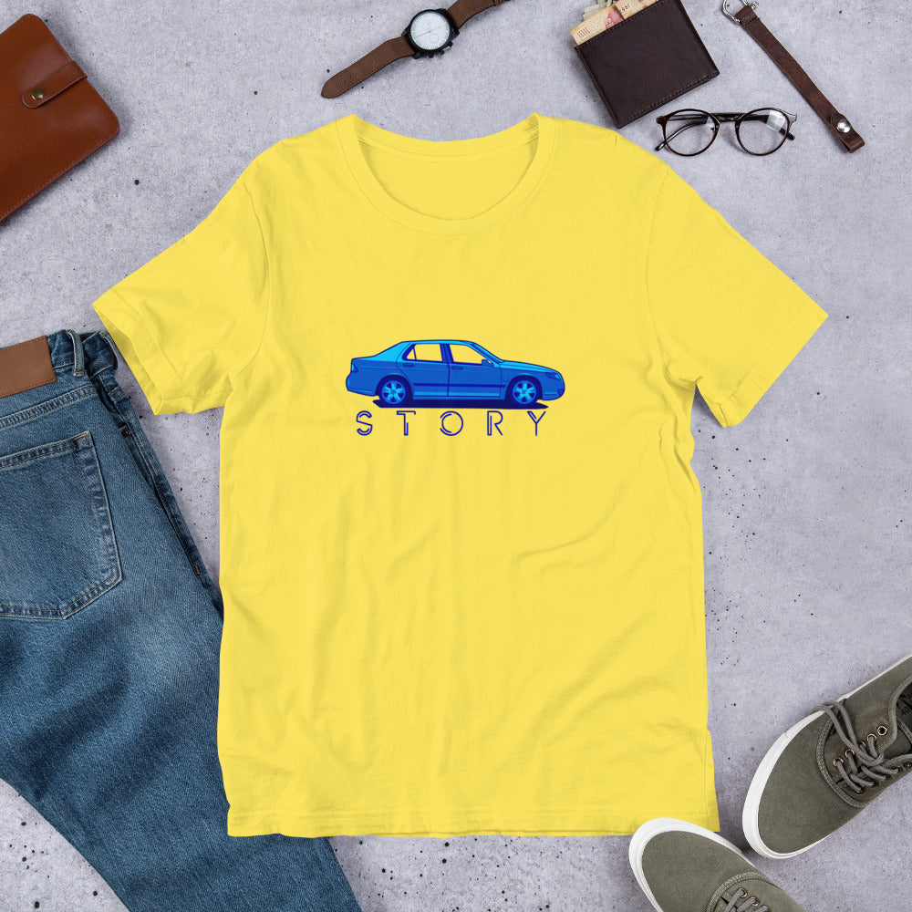 Saab Story 9-5 Sedan Yellow Unisex T-Shirt