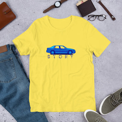 Saab Story 9-5 Sedan Yellow Unisex T-Shirt