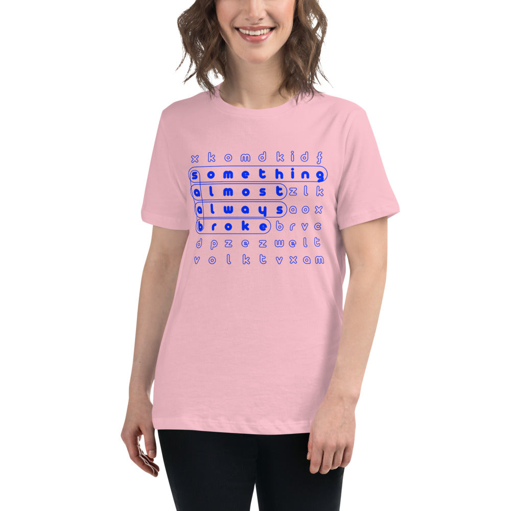 Saab S.A.A.B Something Almost Always Broke Women's Relaxed Pink T-Shirt