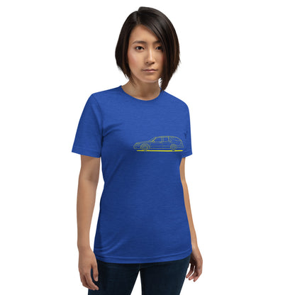 Saab 9-5 Wagon Sport Combi Wagon 9-5 Outline Short-Sleeve Unisex Blue T-Shirt