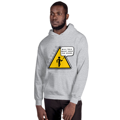 Will Talk About Saab For Hours Grey Unisex Hoodie