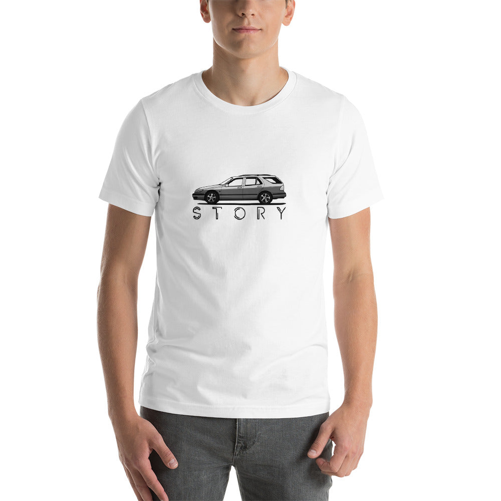 Saab 9-5 Wagon Sport Combi Wagon Story White Unisex T-shirt