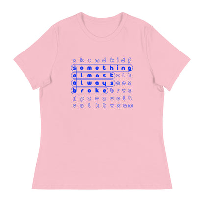 Saab S.A.A.B Something Almost Always Broke Women's Relaxed Pink T-Shirt