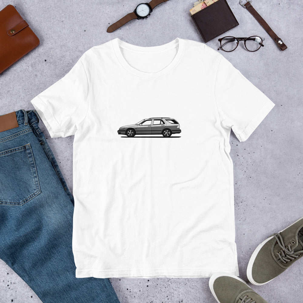 Saab 9-5 Wagon Sport Combi White Unisex T-Shirt