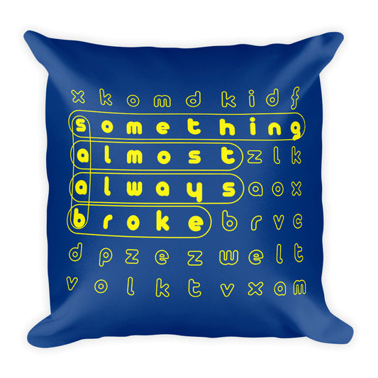 Saab S.A.A.B Something Almost Always Broke Blue 18 x 18 Throw Pillow Case