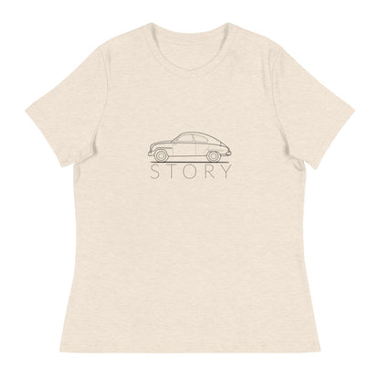 Saab 93 Story Outline Women's Relaxed Beige T-Shirt