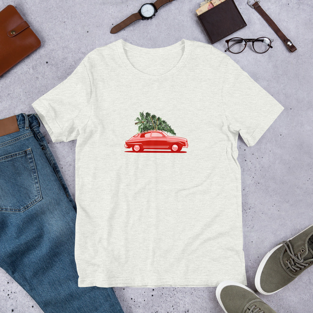 Saab 96 Monte Carlo Christmas Holiday Ash Unisex T-Shirt
