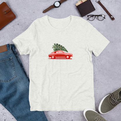 Saab 96 Monte Carlo Christmas Holiday Ash Unisex T-Shirt