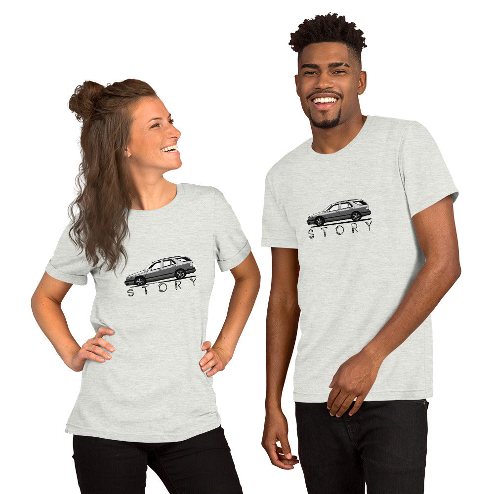 Saab 9-5 Wagon Sport Combi Wagon Story White Unisex T-shirt
