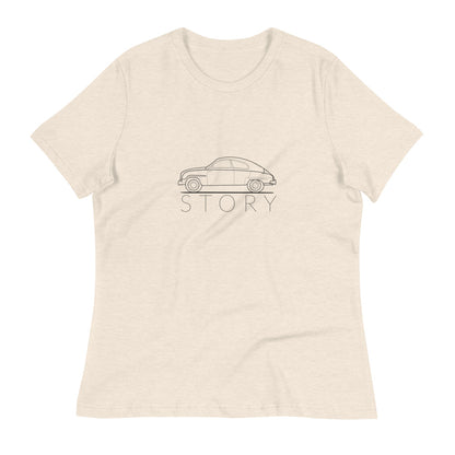 Saab 93 Story Outline Women's Relaxed Beige T-Shirt