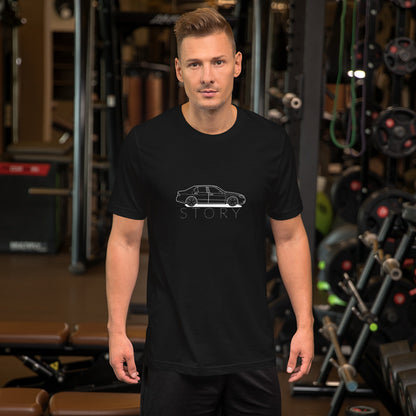 Saab Story 9-5 Sedan Outline Black Unisex T-Shirt